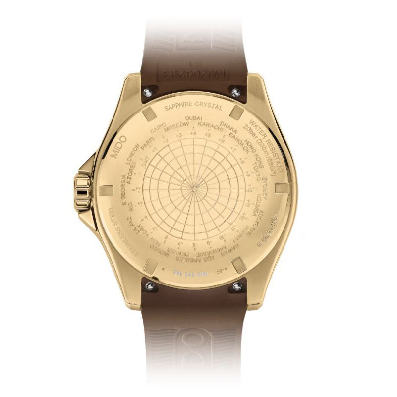 Mido orologio Ocean Star GMT 44mm nero automatico acciaio finitura PVD oro giallo M026.629.37.291.00