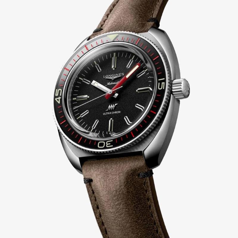 Longines orologio Ultra-Chron Box Edition 43mm nero automatico acciaio L2.836.4.52.8