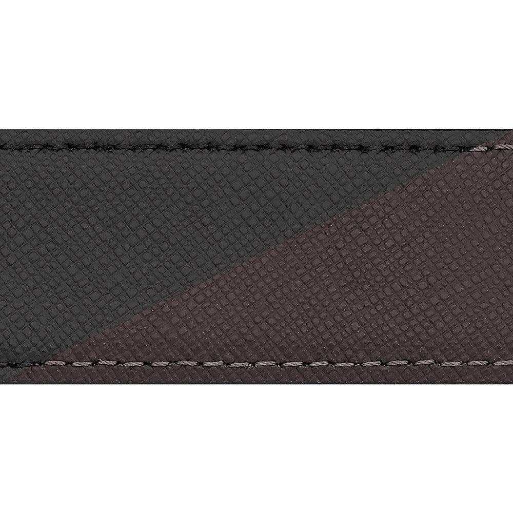 Montblanc cintura elegante 30mm fibbia ferro di cavallo regolabile reversibile nero/marrone Sartorial 113834