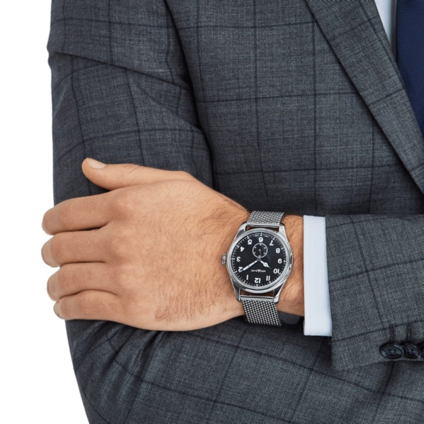 Montblanc orologio 1858 Automatic Small Second 44mm nero automatico acciaio 115074