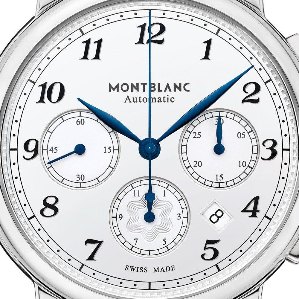 Montblanc orologio Star Legacy Chronograph 42mm argento automatico acciaio 118514