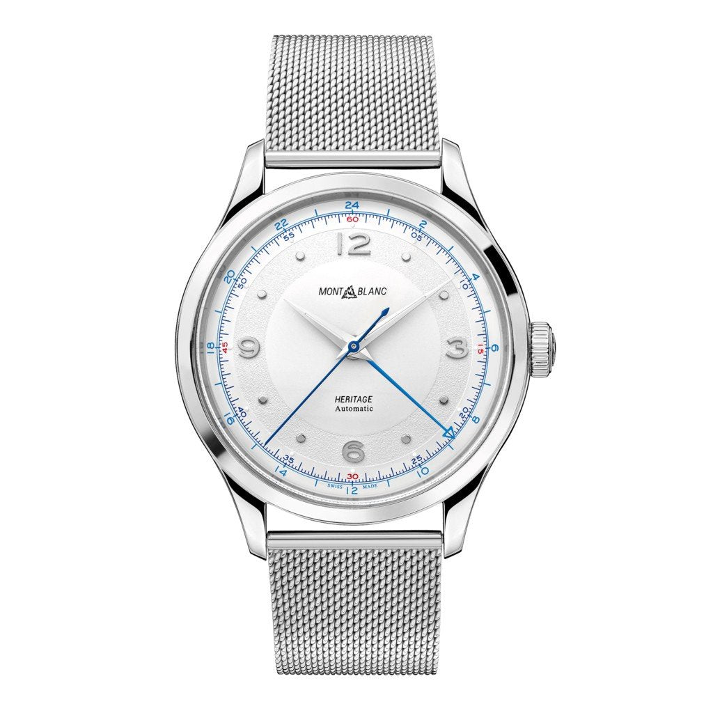 Montblanc orologio uomo Heritage GMT 40mm automatico acciaio 119949