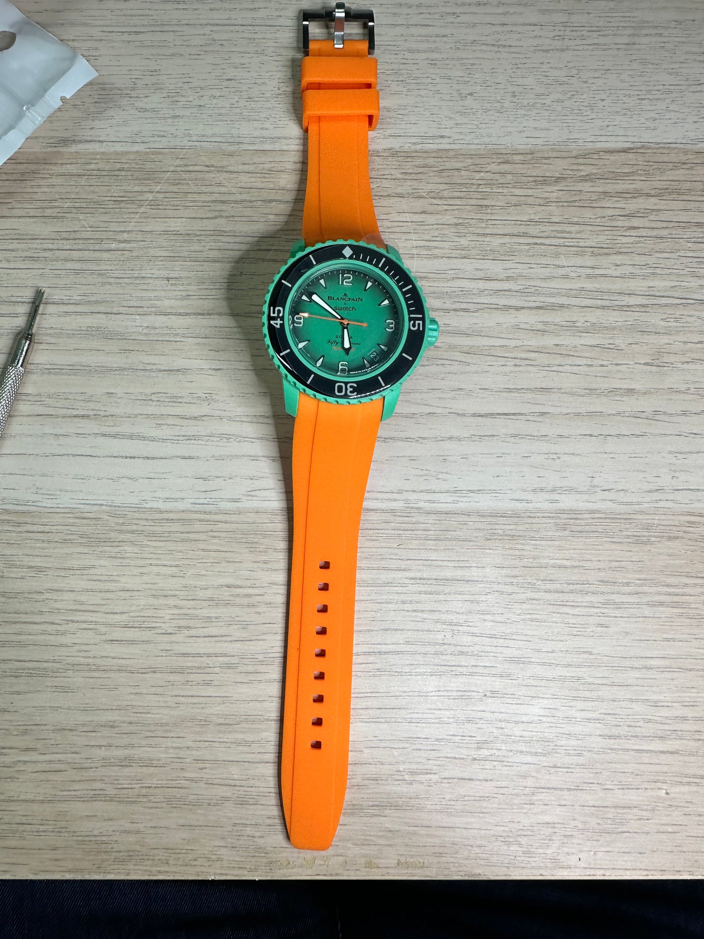 Cinturini BLANC in silicone da 22mm (Es. BlancpainxSwatch)