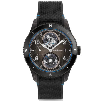 Montblanc orologio 1858 Geosphere Carbo₂ 0 Oxygen edizione limitata 1969 pezzi 43mm nero automatico 132300