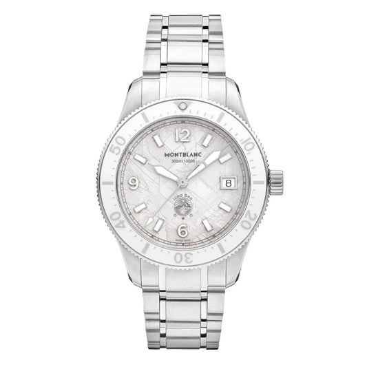 Montblanc orologio Iced Sea Automatic Date 0 Oxygen 38mm bianco automatico acciaio 134024
