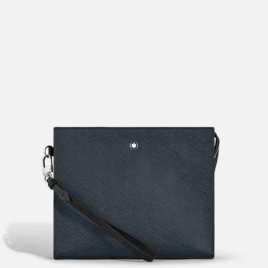 Montblanc pochette sartorial tweed blu 220428