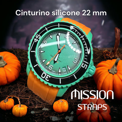 Cinturini BLANC in silicone da 22mm (Es. BlancpainxSwatch)
