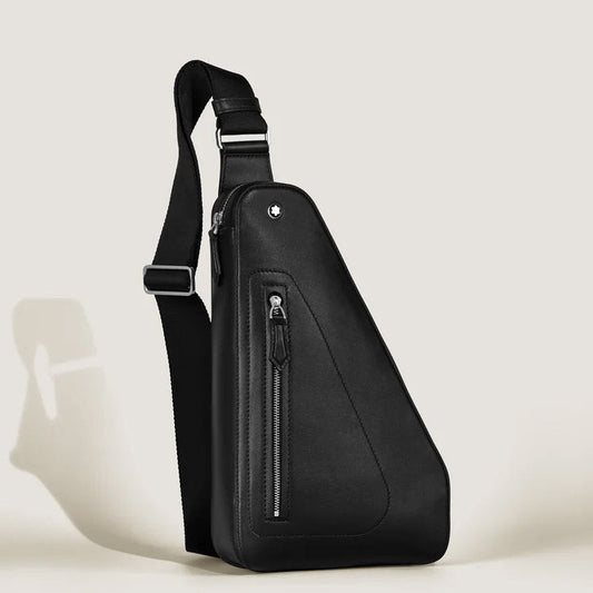 Montblanc borsa a tracolla Soft compatta nero 198742