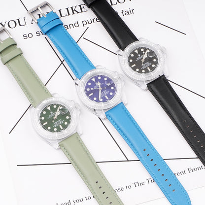 Cinturini PELLE IMBOTTITA di qualità per Omega x Swatch