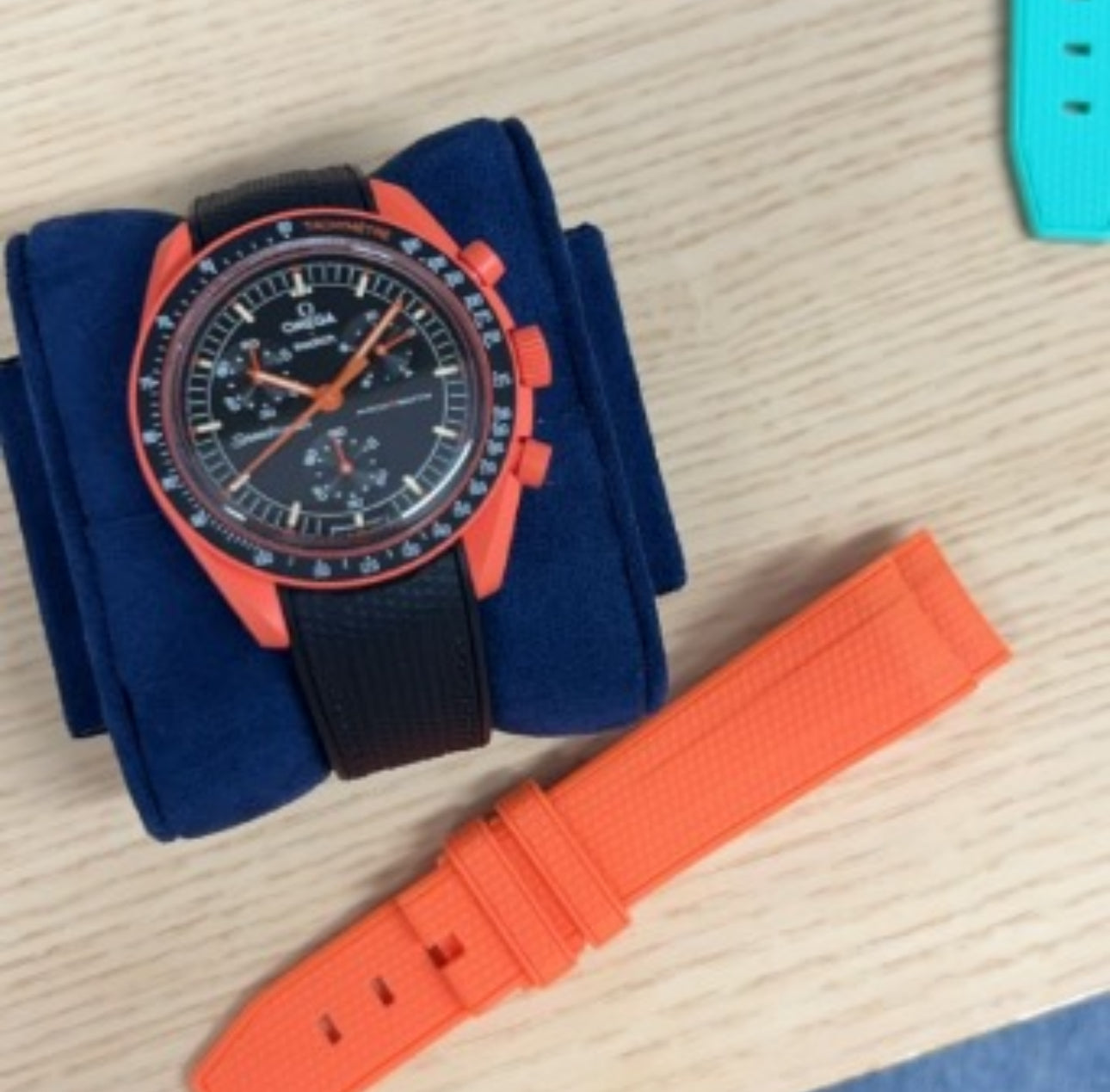 Cinturini silicone avvolgenti CARBON da 20mm per Omega x Swatch