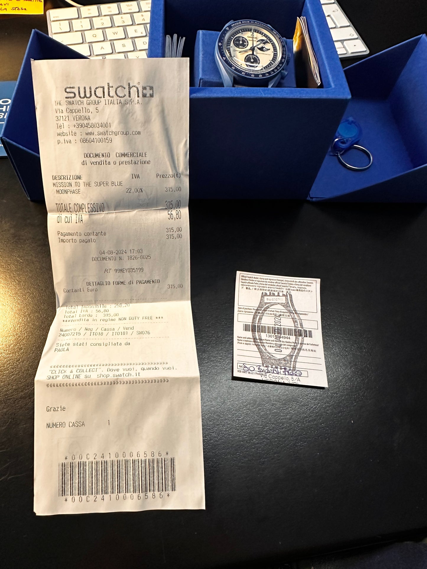 Orologio OmegaxSwatch Super Blue Moonphase Edizione Limitata S033N700