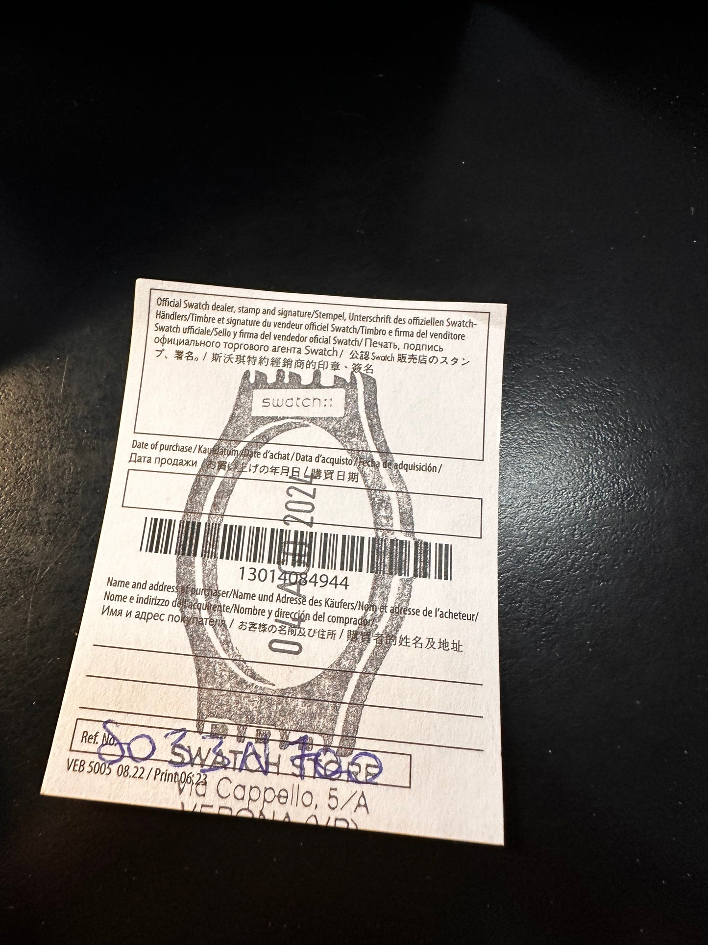 Orologio OmegaxSwatch Super Blue Moonphase Edizione Limitata S033N700