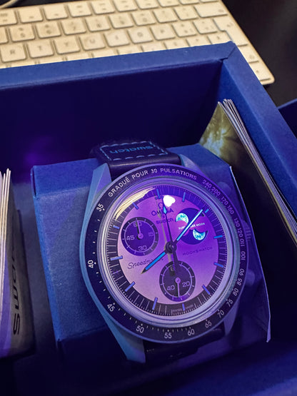 Orologio OmegaxSwatch Super Blue Moonphase Edizione Limitata S033N700