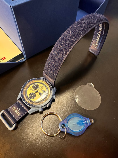 Orologio OmegaxSwatch Super Blue Moonphase Edizione Limitata S033N700