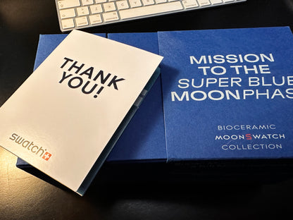 Orologio OmegaxSwatch Super Blue Moonphase Edizione Limitata S033N700