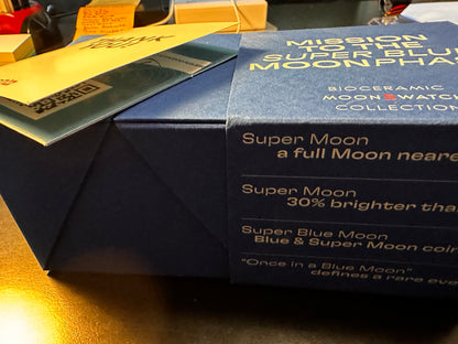 Orologio OmegaxSwatch Super Blue Moonphase Edizione Limitata S033N700