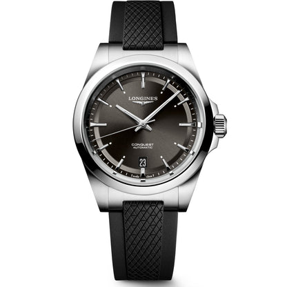 Longines orologio Conquest 38mm nero automatico acciaio L3.720.4.52.9