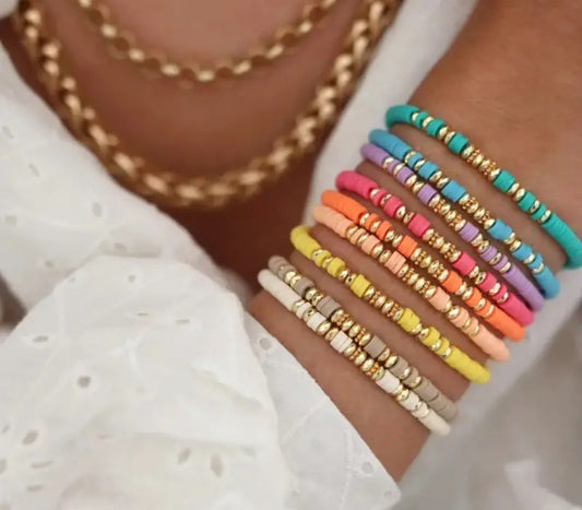 SET 9 Braccialetti colori mix perline
