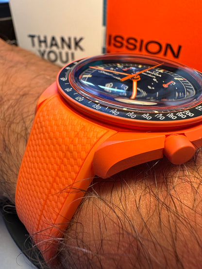 Cinturini silicone avvolgenti CARBON da 20mm per Omega x Swatch