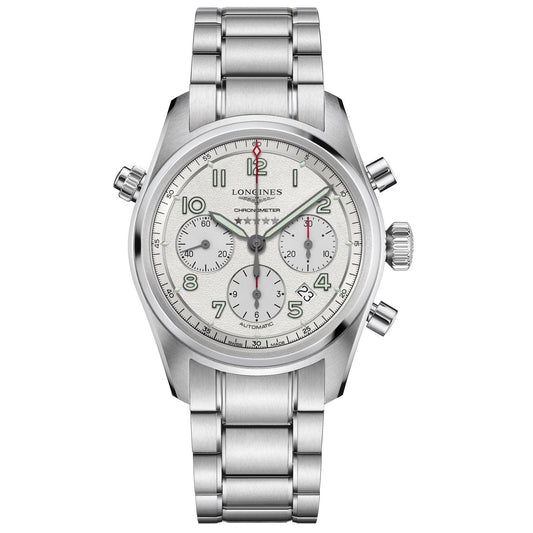 Longines orologio Longines Spirit 42mm argento automatico acciaio L3.820.4.73.6