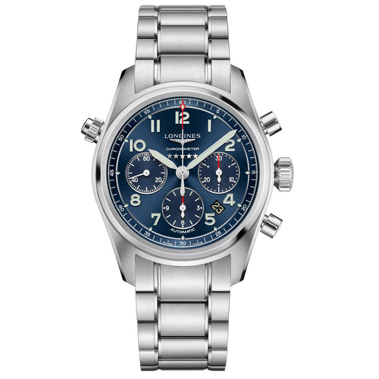 Longines orologio Longines Spirit 42mm blu automatico acciaio L3.820.4.93.6