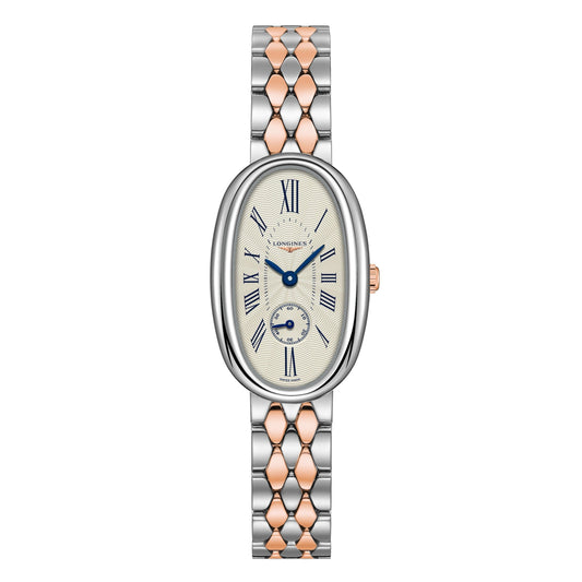 Longines orologio Longines Symphonette 21.90x34.00mm argento quarzo acciaio oro 18kt L2.306.5.71.7