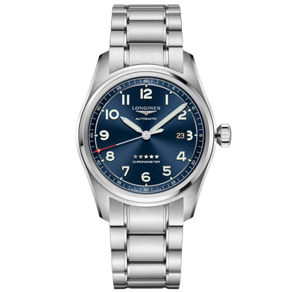Longines orologio Spirit 42mm blu automatico acciaio L3.811.4.93.6