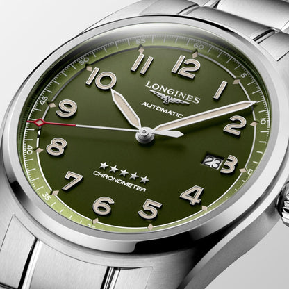Longines orologio Spirit 42mm verde matt automatico acciaio L3.811.4.03.6