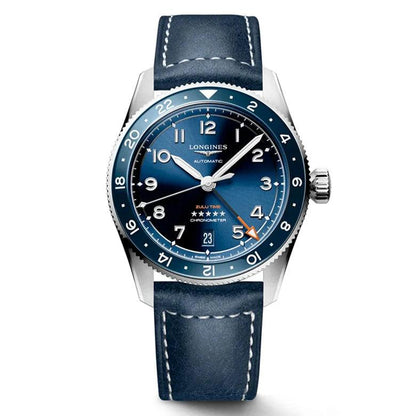 Longines orologio Spirit Zulu Time 39mm blu automatico acciaio L3.802.4.93.2