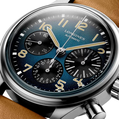 Longines orologio The Longines Avigation BigEye 41mm petrolio cronografo automatico titanio L2.816.1.93.2