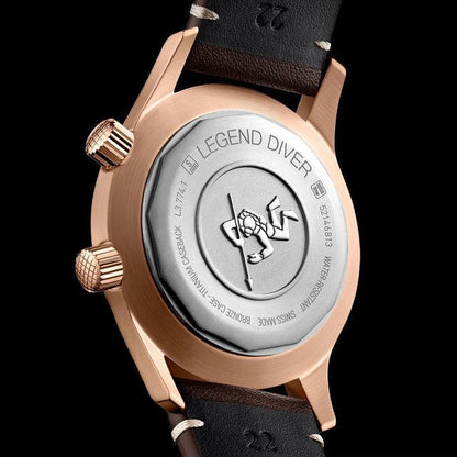 Longines orologio The Longines Legend Diver Watch 42mm verde automatico bronzo titanio L3.774.1.50.2