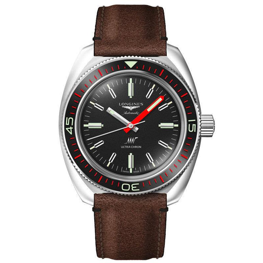 Longines orologio Ultra-Chron Box Edition 43mm nero automatico acciaio L2.836.4.52.8