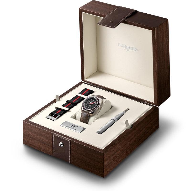 Longines orologio Ultra-Chron Box Edition 43mm nero automatico acciaio L2.836.4.52.8