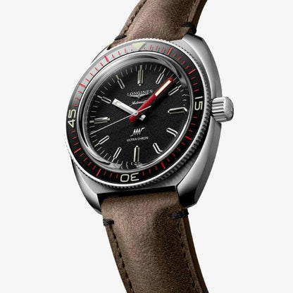 Longines orologio Ultra-Chron Box Edition 43mm nero automatico acciaio L2.836.4.52.8