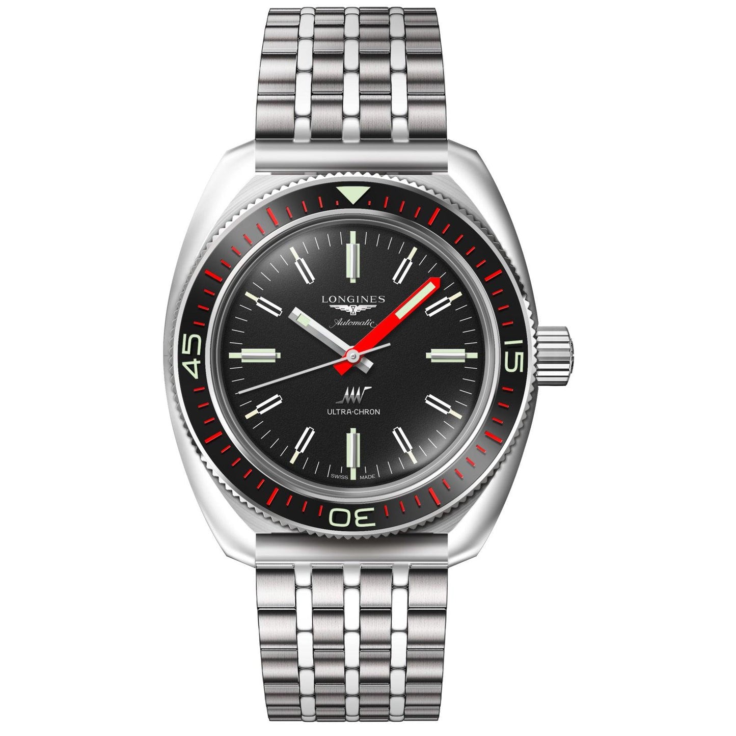 Longines orologio Ultra-Chron Box Edition 43mm nero automatico acciaio L2.836.4.52.9