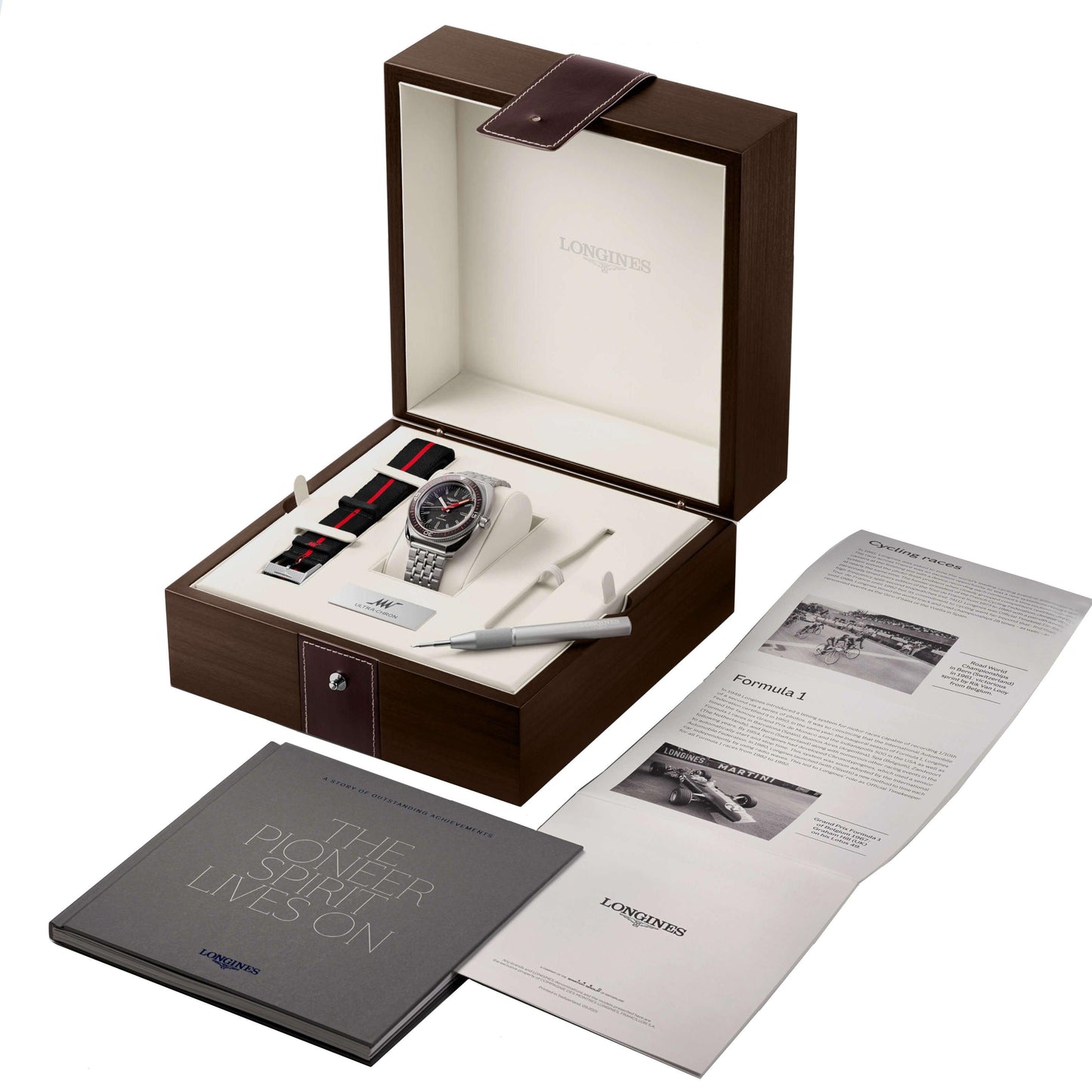 Longines orologio Ultra-Chron Box Edition 43mm nero automatico acciaio L2.836.4.52.9