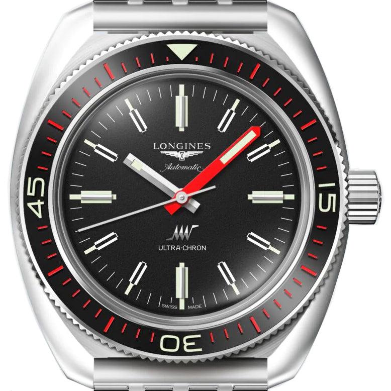 Longines orologio Ultra-Chron Box Edition 43mm nero automatico acciaio L2.836.4.52.9