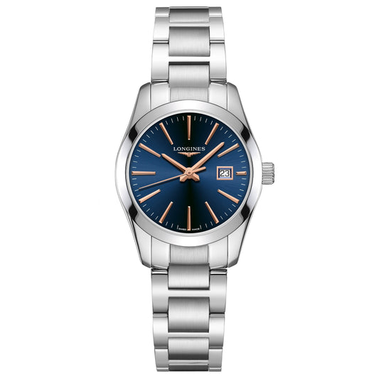 Longines orologio uomo Conquest Classic blu 29,5mm acciaio quarzo L2.286.4.92.6