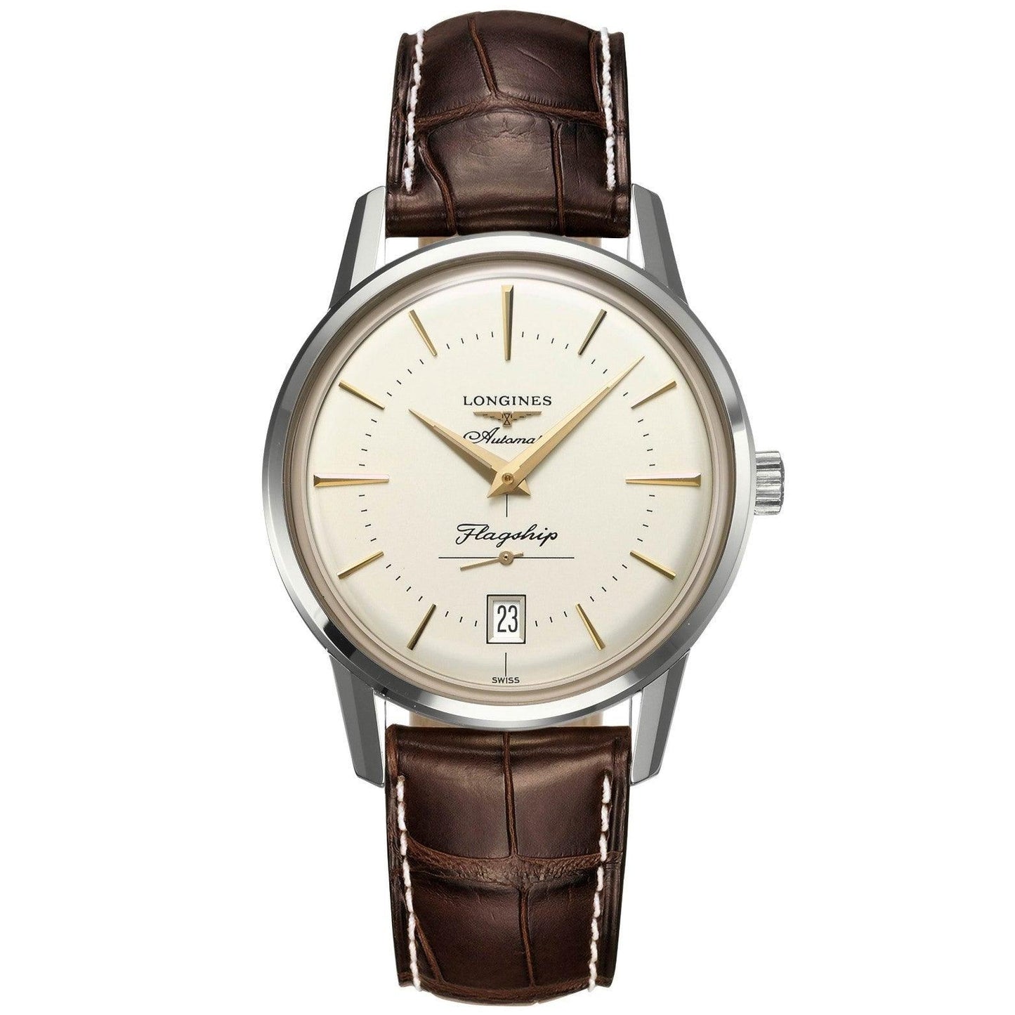 Longines orologio uomo Flaghsip Heritage 38,5mm automatico acciaio L4.795.4.78.2