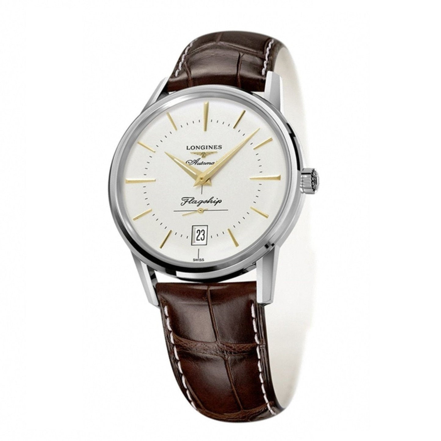 Longines orologio uomo Flaghsip Heritage 38,5mm automatico acciaio L4.795.4.78.2