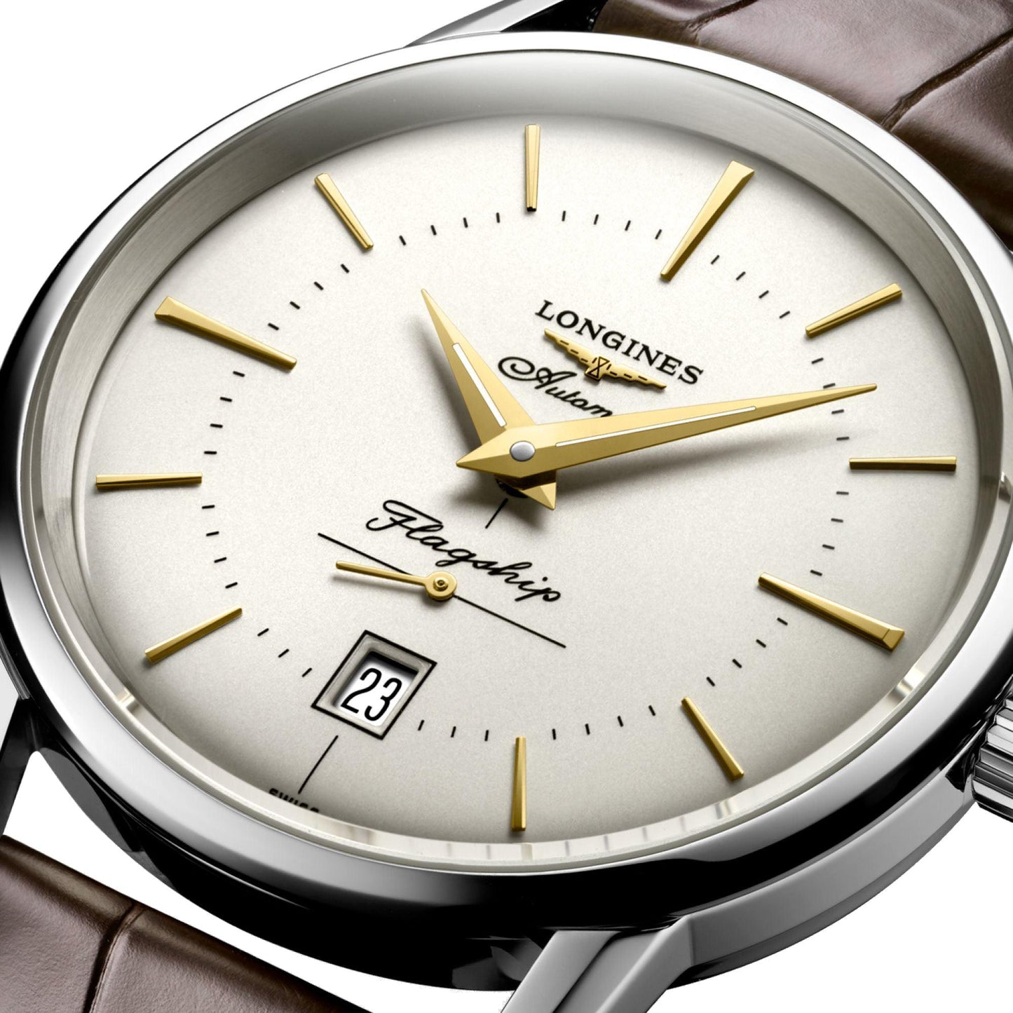 Longines orologio uomo Flaghsip Heritage 38,5mm automatico acciaio L4.795.4.78.2