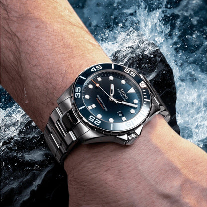 Mido orologio Ocean Star 600 Chronometer COSC 43,5mm blu automatico acciaio M026.608.11.041.01