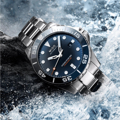 Mido orologio Ocean Star 600 Chronometer COSC 43,5mm blu automatico acciaio M026.608.11.041.01