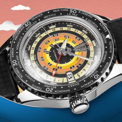 Mido orologio Ocean Star Decompression Worldtimer Special Edition 40mm nero automatico acciaio M026.829.17.051.00