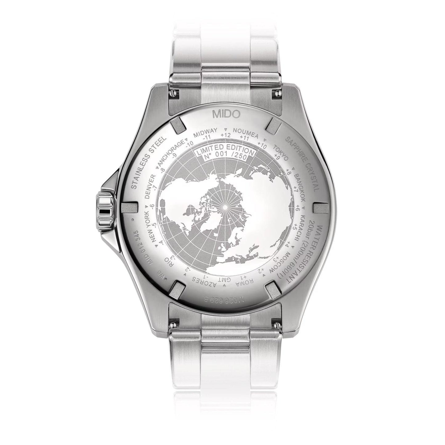 Mido orologio Ocean Star GMT 44mm nero automatico acciaio Limited Edition 000/250 M026.629.11.051.03