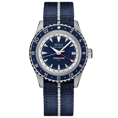 Mido orologio Ocean Star GMT edizione speciale 40mm blu automatico acciaio M026.829.18.041.00