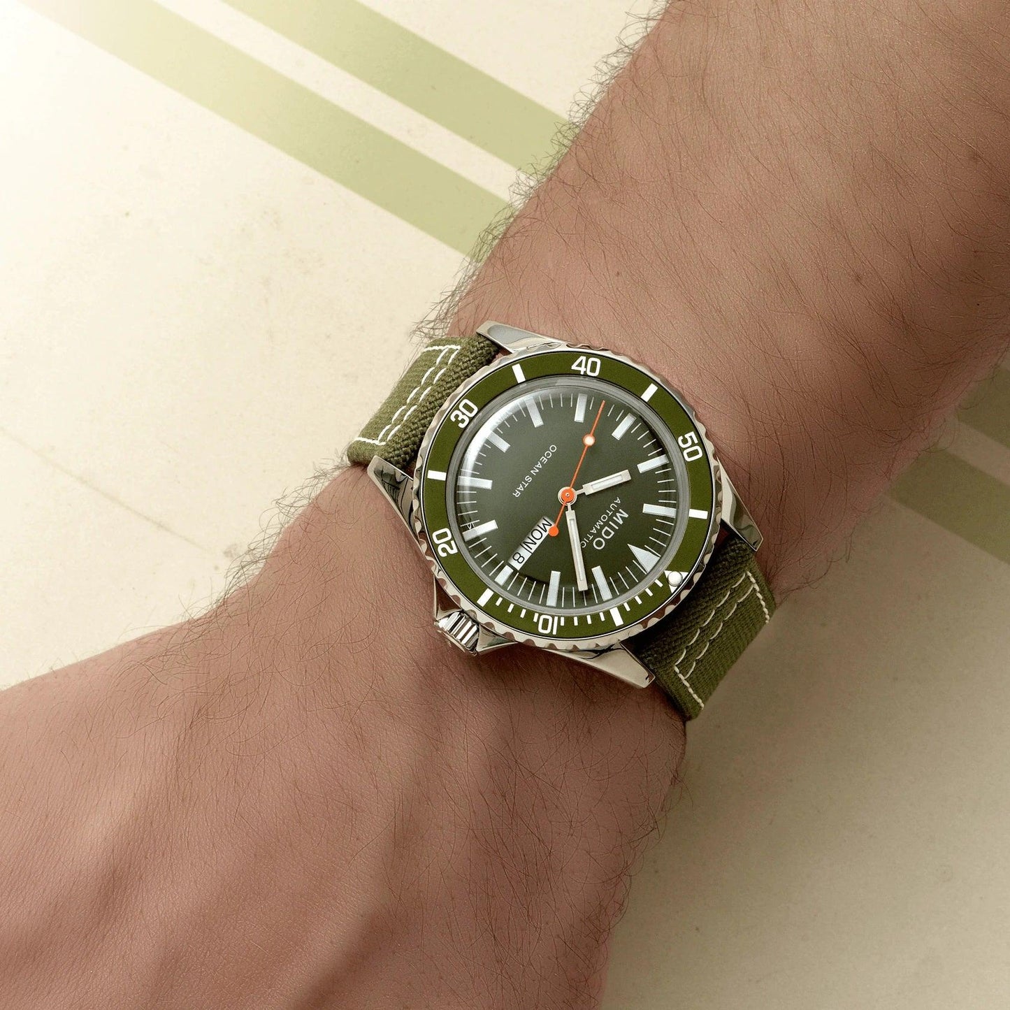 Mido orologio Ocean Star Tribute 40,5mm verde automatico acciaio M026.830.18.091.00