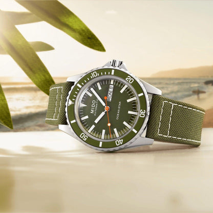 Mido orologio Ocean Star Tribute 40,5mm verde automatico acciaio M026.830.18.091.00