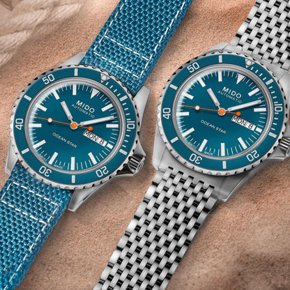 Mido orologio Ocean Star Tribute blu 41mm automatico special edition 75th anniversary doppio cinturino M026.830.11.041.00