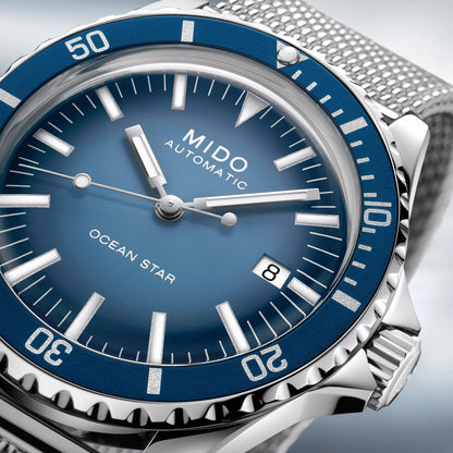 Mido orologio Ocean Star Tribute Special Edition 40mm blu automatico acciaio M026.807.11.041.01